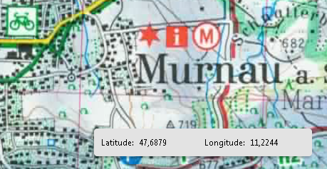 Screenshot: map displayed in Acrobat with latitude and longitude